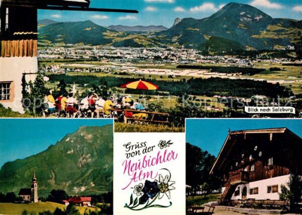 Neubichler Alm Piding Blick nach Salzburg
