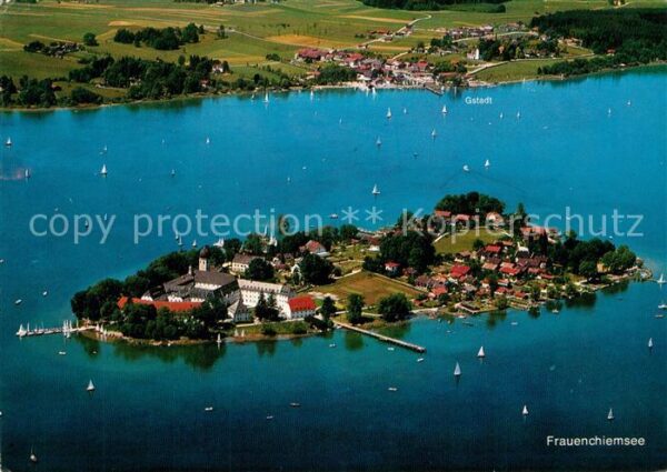 Frauenchiemsee Fliegeraufnahme Benediktinerinnenkloste