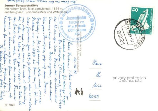 Jenner Berchtesgaden Berggaststätte Königsee Watzmann Steine – Bild 2