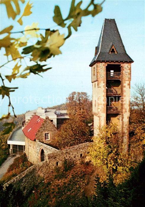 Burg Frankenstein Bergstrasse Pächter Jaescke mit Fernsicht bis Damst