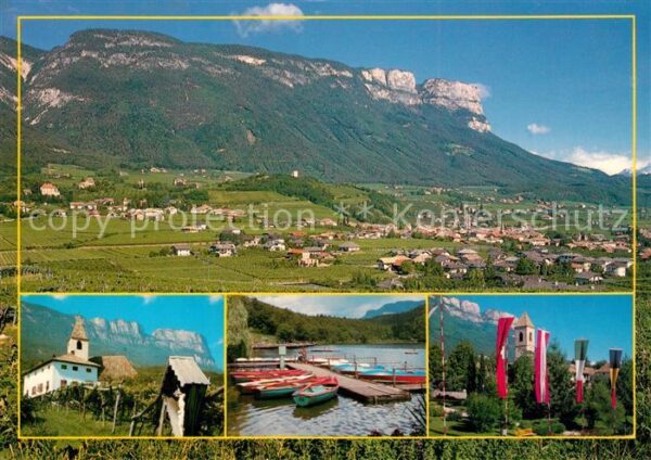 Eppan Suedtirol St. Michael mit Gangkofel Montiggler-Se