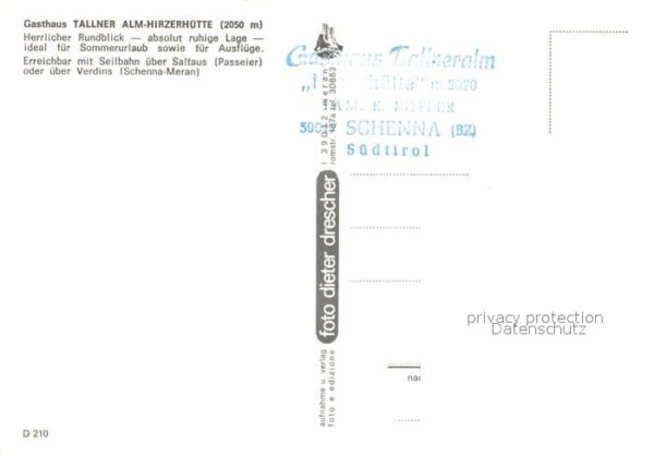 Verdins Gasthaus Tallner Alm Hirzenhütte – Bild 2