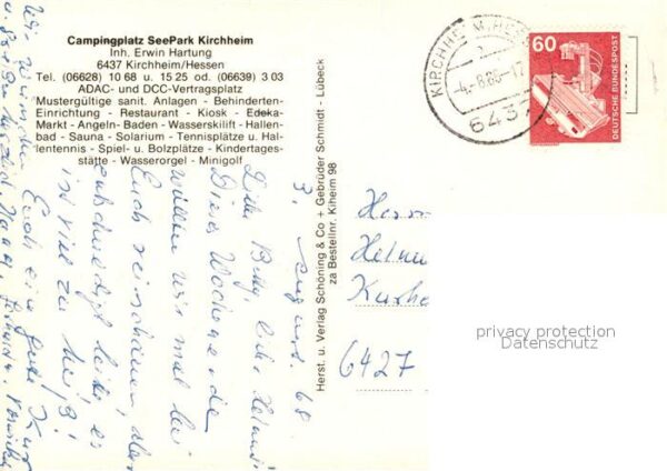 Kirchheim Hessen Fliegeraufnahme Camping See-Park Hallen – Bild 2