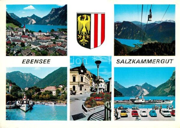 Ebensee Oberoesterreich Seilbahn Fliegeraufnahme Anlegestelle