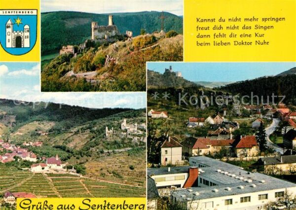 Senftenberg Niederoesterreich Ruine Heimkehrerdankkreuz Kirche Ruine