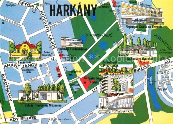 Harkany Stadtkarte