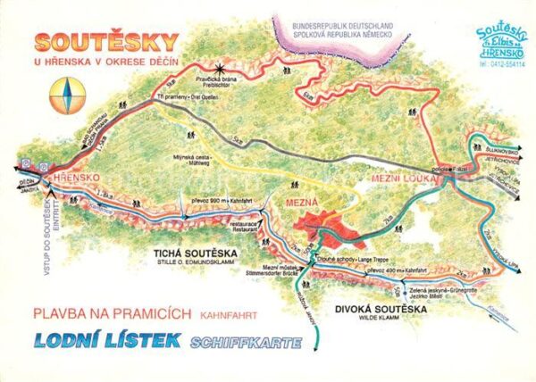 Decin Boehmen Schiffkarte