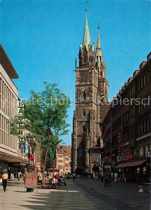 Nuernberg Königstraße Fußgängerzone Lorenz Kirche