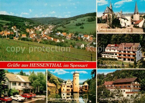 Hessenthal Spessart Wallfahrtskirche Wasserschloss Mespelbr