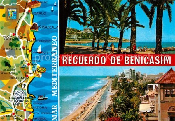 Benicasim Recuerdo Panoramakarte