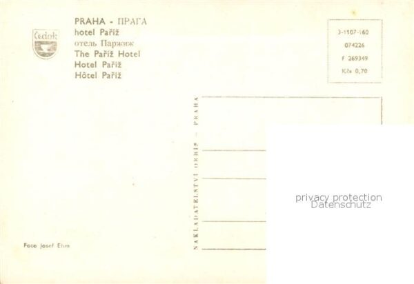 Praha Prahy Prague Hotel Pariz – Bild 2