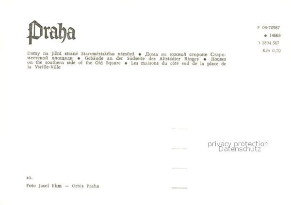 Praha Prahy Prague Stadtansicht – Bild 2