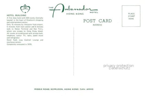 Hongkong Hotel Ambassador – Bild 2