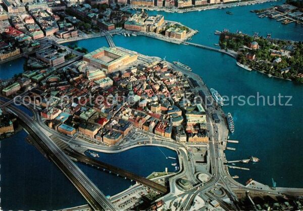 Stockholm Fliegeraufnahme Nordens Venedig Altstad