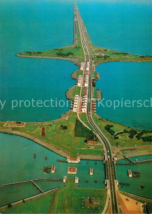 Afsluitdijk Fliegeraufnahme Panorama Stevinsluizen
