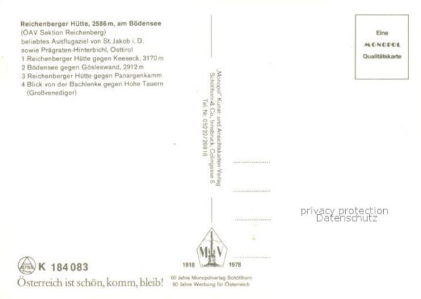 Reichenbergerhuette Keeseck Gösleswand Panargenkamm Hohe Ta – Bild 2