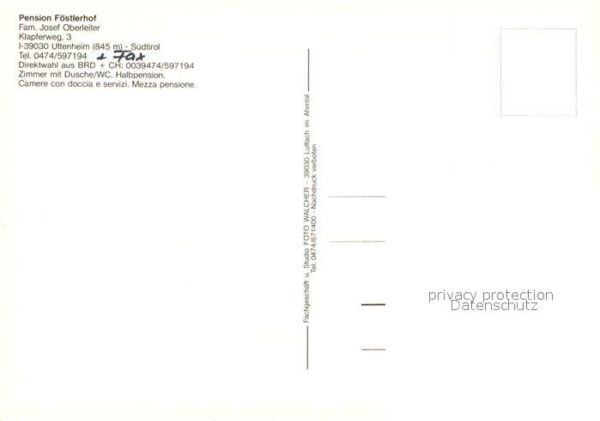 Uttenheim Suedtirol Pension Föstlerhof – Bild 2