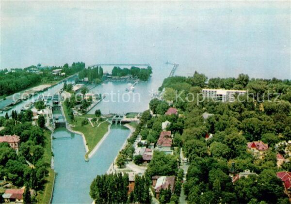 Siofok Fliegeraufnahme Schleuse Panorama