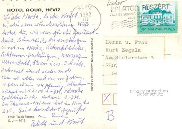 Heviz Hotel Aqua – Bild 2