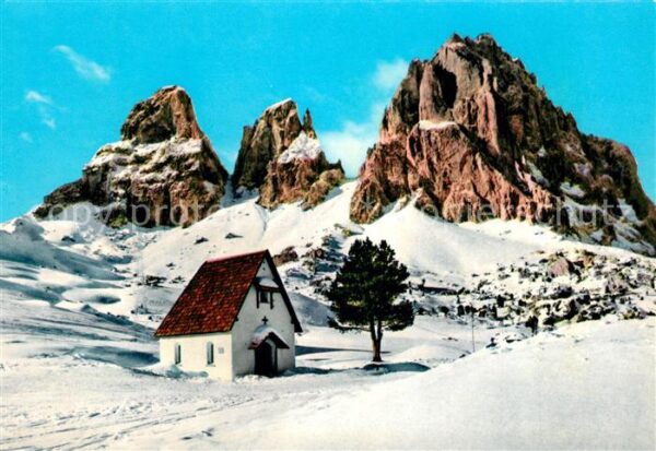 Sassolungo Langkofel Winterlandschaft
