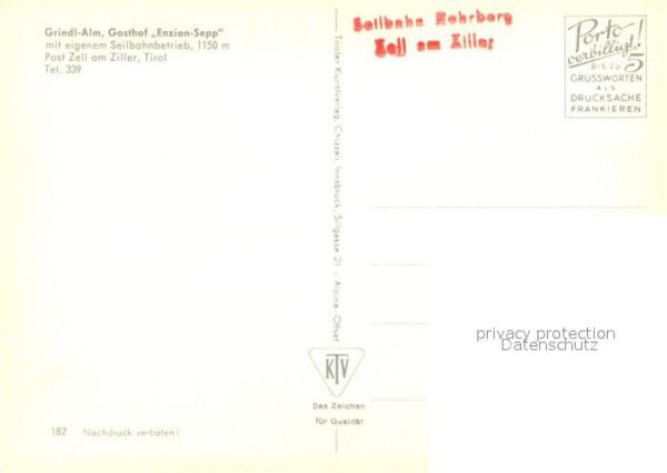 Zell Ziller Tirol Grindl Alm Seilbahn Gasthaus Enzian Seo – Bild 2