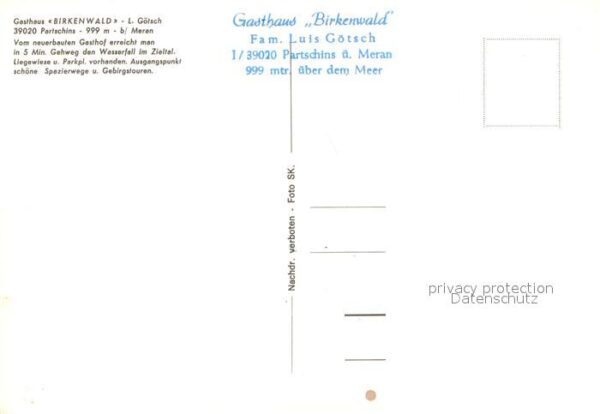 Partschins Parcines Gasthaus Birkenwald Wasserfall Gaststub – Bild 2