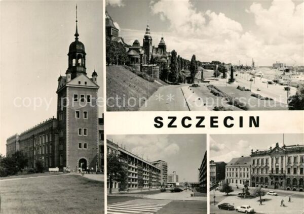 Szczecin Stettin Glockenturm Schloss Uferstrasse Oder Ha