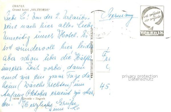 Opatija Abbazia Grand Hotel Belvedere Uferstrasse Prome – Bild 2