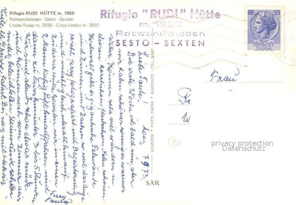 Sesto Sexten Suedtirol Rifugio Rudi Hütte Rotwandwiesen Croda – Bild 2