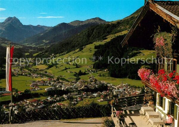 Kirchberg Tirol Panorama Blick vom Filzerhof gegen Rett