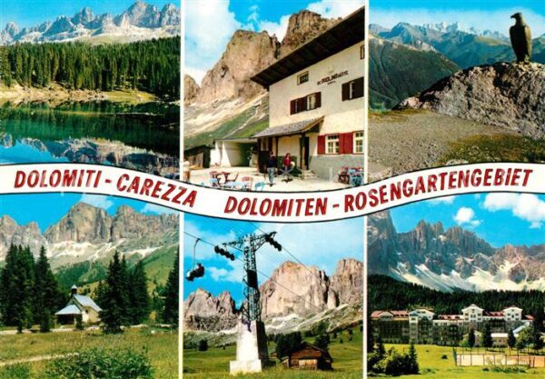 Carezza Col Catinaccio Karersee mit Rosengarten