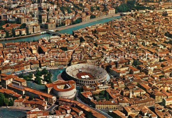 Verona Veneto Panorama Arena Fliegeraufnahme