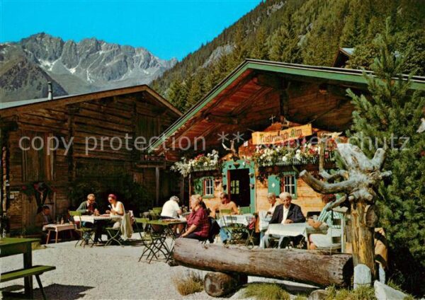 Ginzling Jausenstation Tristenbach Alm Blick zum