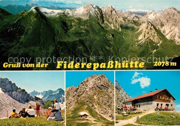 Fiderepasshuette Gebirgspanorama Bergwandern Berghütte A