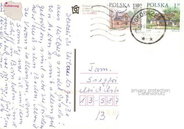 Kolobrzeg Polen Sanatorium Ikar Fliegeraufnahme Strand – Bild 2