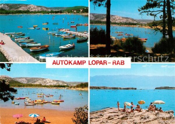 Rab Croatia Autokamp Lopar Hafen Bucht Strand