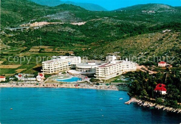 Cavtat Dalmatien Hotel Albatros Fliegeraufnahme