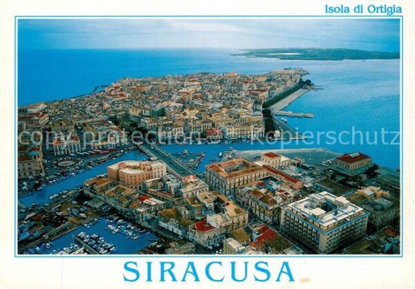 Siracusa Isola di Ortigia e Ponte Umertino vedut