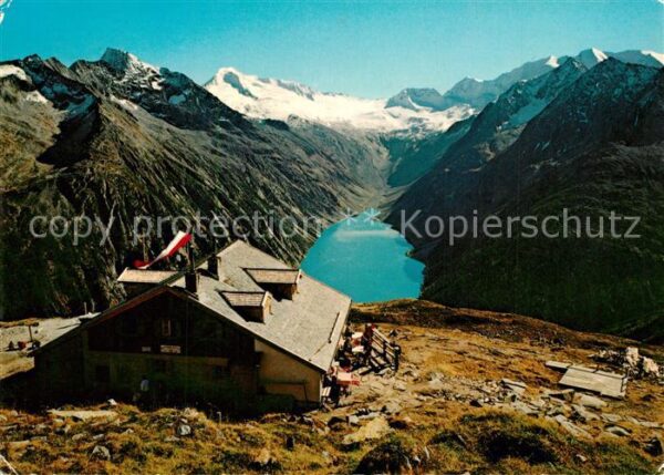 Olpererhuette Berghütte Zillertaler Alpen Bergsee