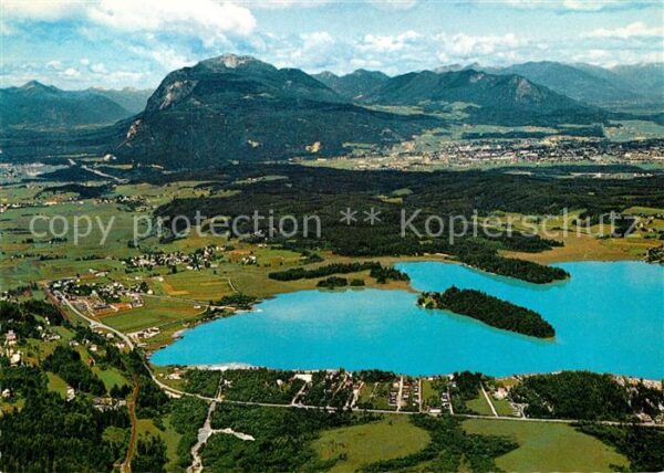 Faak am See Finkenstein Faakersee mit Dobratsch Sandbank Campin