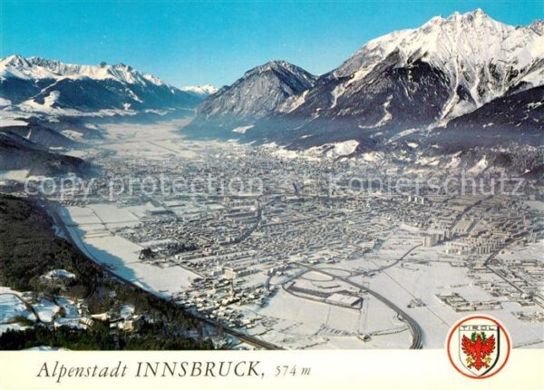 Innsbruck Winterpanorama Alpenstadt Schloss Ambra