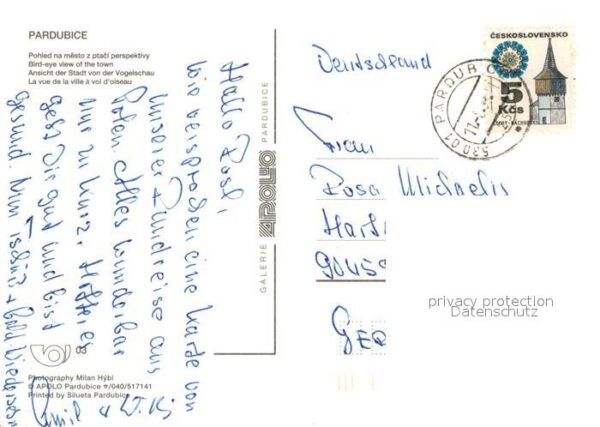 Pardubice Pardubitz Blick auf die Altstadt Fliegeraufnahme – Bild 2