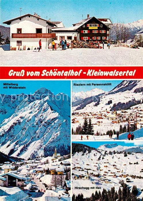 Oberschoental Hirschegg Gasthof Pension Schöntalhof Panorama Wi