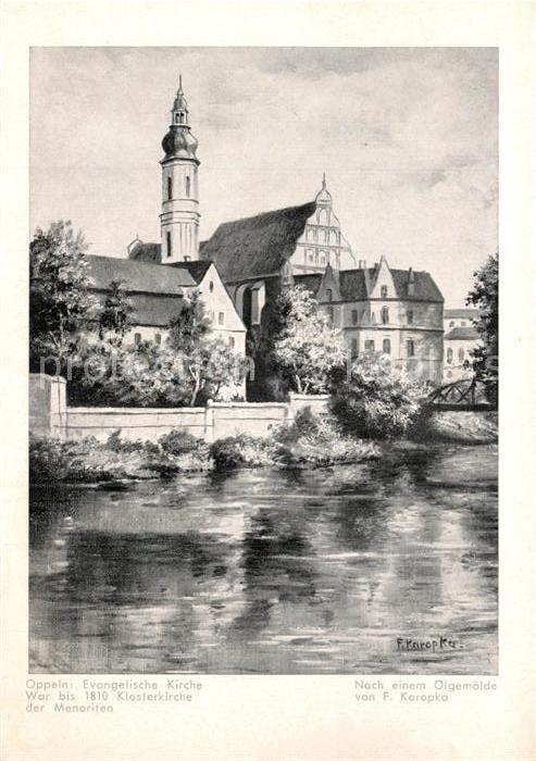 Oppeln Wingst Evangelische Kirche nach Ölgemälde von