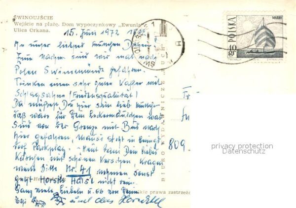Swinoujscie Swinemuende Wejscie na plaze Dom wypoczynkowy Ewuni – Bild 2