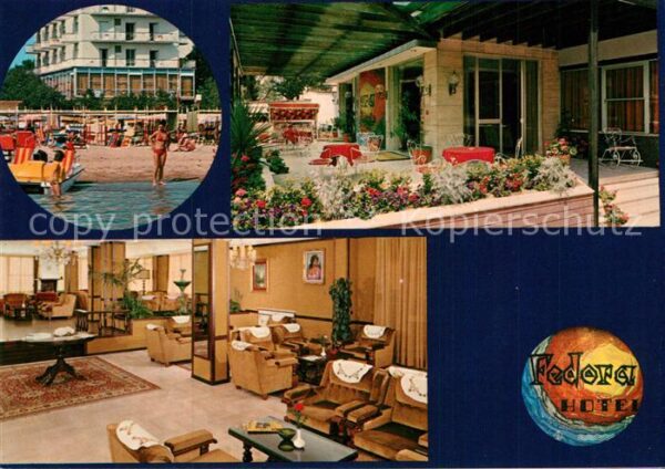 Riccione Fedora Hotel Hotelhalle Terrasse Badest