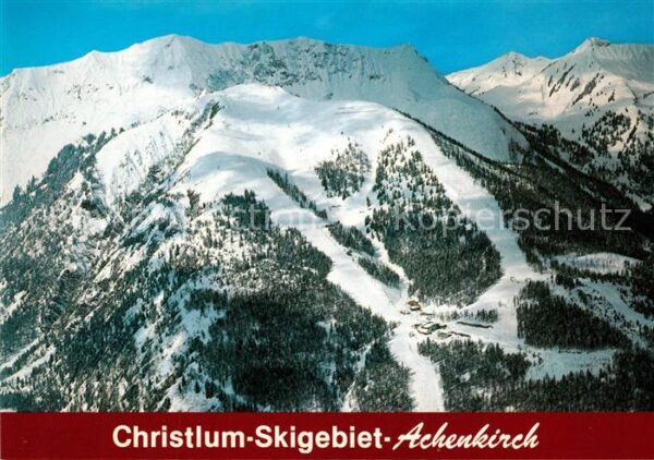 Achenkirch Christlum Skigebiet Fliegeraufnahme