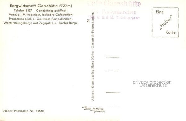 Garmisch-Partenkirchen Bergwirtschaft Gamshütte Wettersteingeb – Bild 2