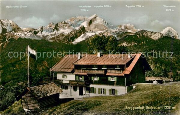 Garmisch-Partenkirchen Berggasthof Eckbauer Alpenpanorama