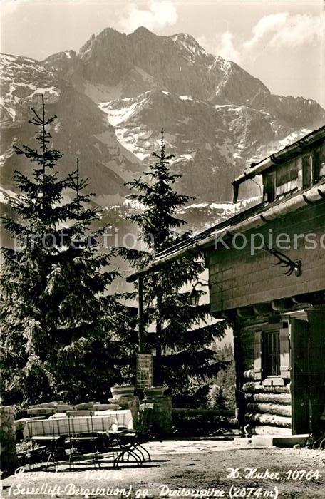 Garmisch-Partenkirchen Bayernhaus Sessellift Bergstation gegen